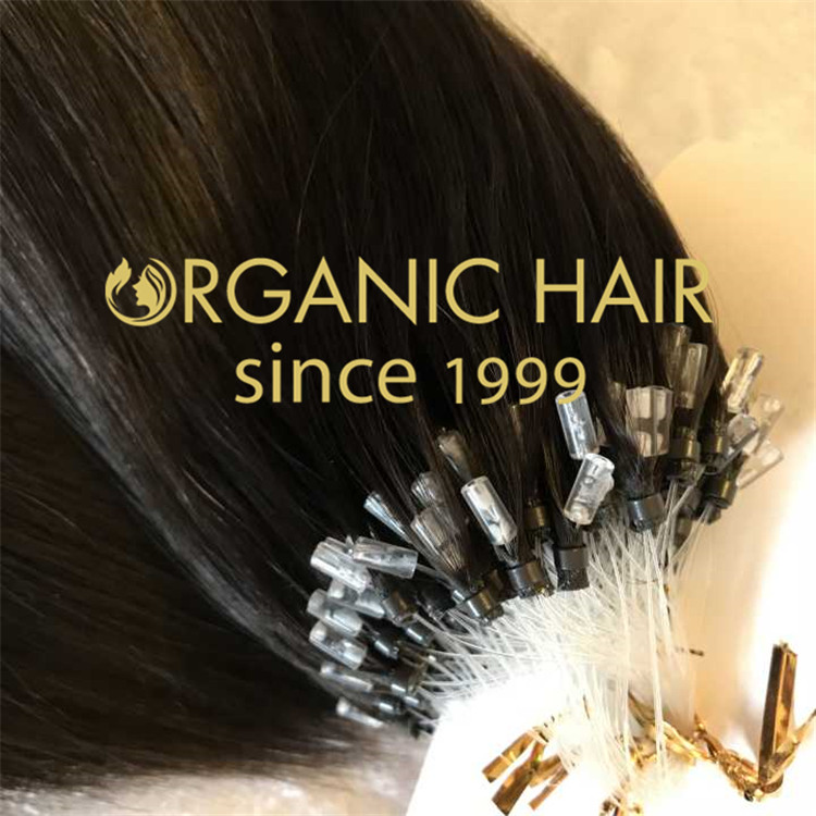 Black color, Top Quality Virgin 100% Human hair 1gram/strand micro ring hair extensions A35